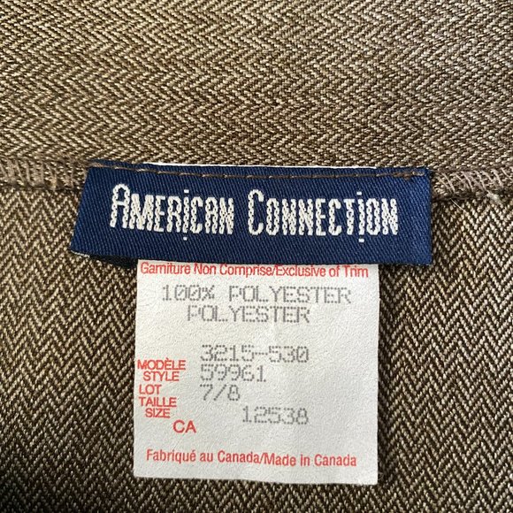 Vintage | Brown Tweed A-line Skirt - Picture 5 of 5